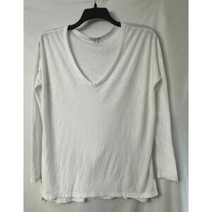 Standard James Perse Womens Casual White‎ Pullover Top Blouse Shirt Size 1 EUC